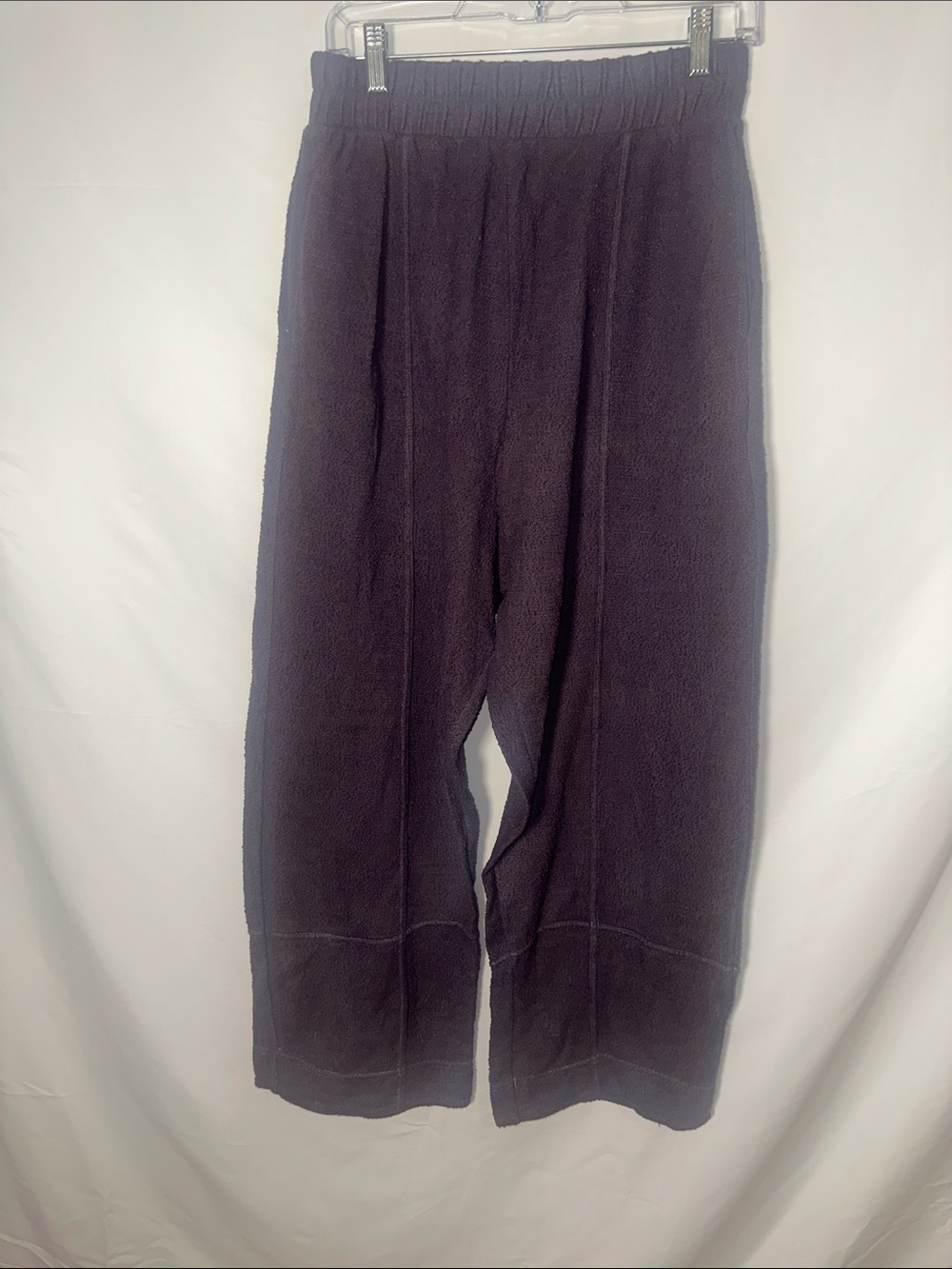 FP Movement by Free People Wide Leg Terry Pants in Dark Purple